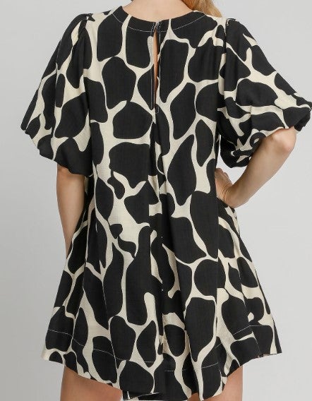 Umgee Abstract Animal Print Dress
