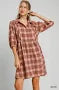 Umgee Favorite Plaid Mini Dress
