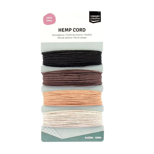 Vaessen Creative - Hemp Cord - Naturel - 4x10m