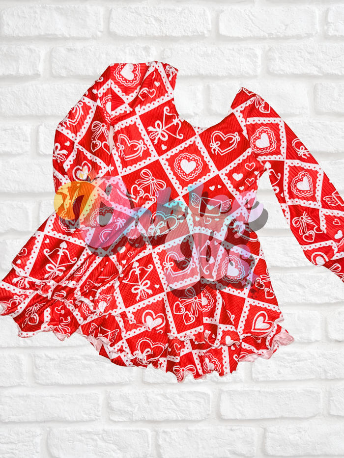 Valentine Coquette Double Skirted Brielle Romper