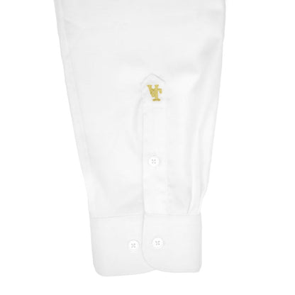 Valuetainment Men's Solid White Tencel Long Sleeve Button Down Shirt (Classic Fit)