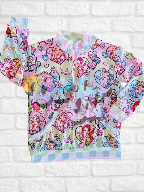 VDay Princess Half Zip