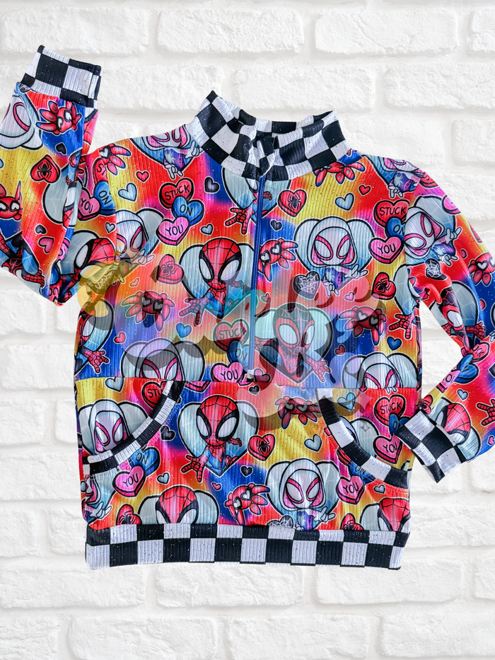 VDay Spidey Half Zip