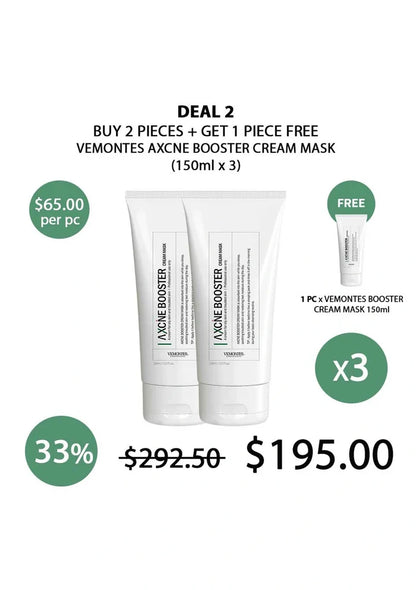 (BUY 2+1 FREE) VEMONTES AXCNE BOOSTER CREAM MASK