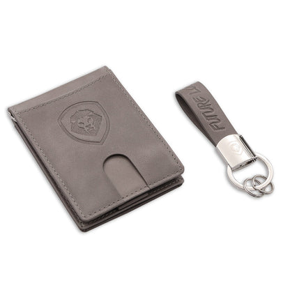 VT Gray Wallet & Keychain Set