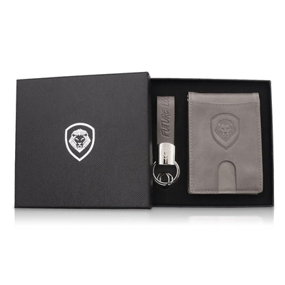 VT Gray Wallet & Keychain Set