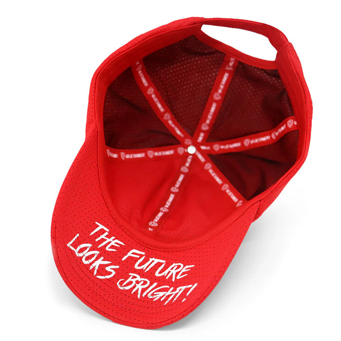 VT Shield Future Looks Bright Red Velcro Performance Perforated Hat