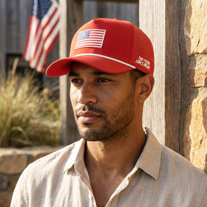 VT USA Flag Patch Performance Hat