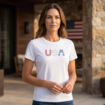 VT USA Rhinestones Tee