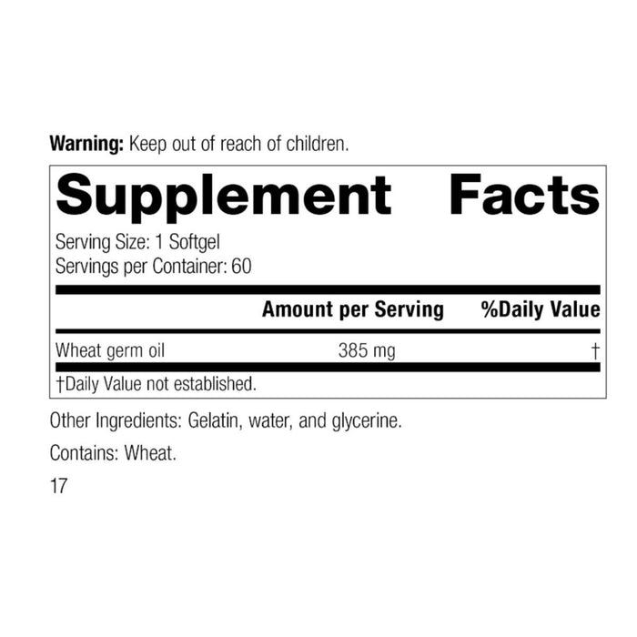 Wheat Germ Oil (60 softgels) by Standard Process