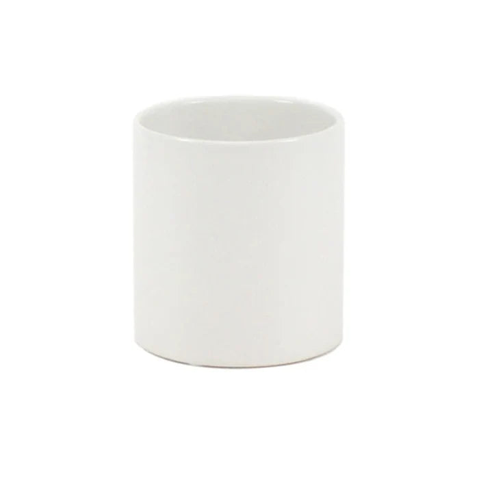 White Cylinder Vase Close Up - Image