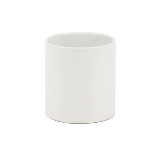White Cylinder Vase Close Up - Image