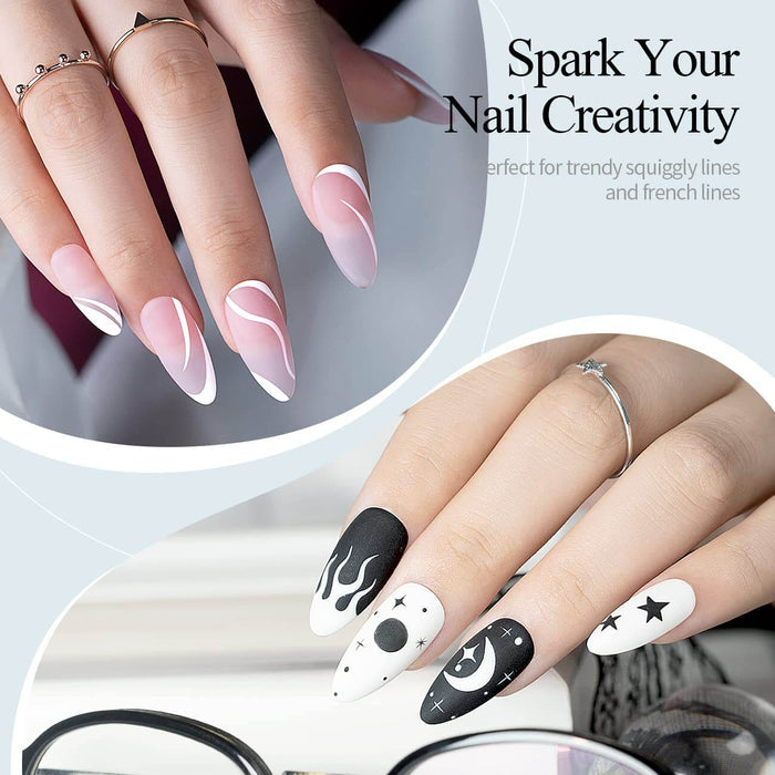 White | RARJSM ® Nail Art Gel Liner Painting Nail Gel Polish | 8ml #08