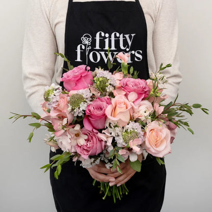 Wicked Pink Flower Centerpieces Apron - Image
