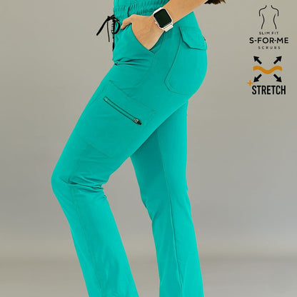 Teal Green super stretch scrub pants for nurses and healthcare professionals