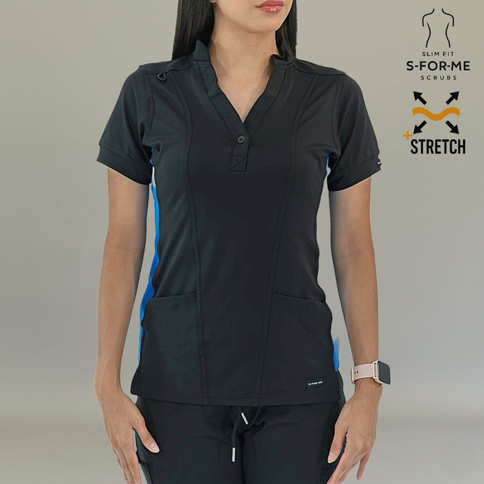S-FORME Women's short sleeve scrub top for medical professionals