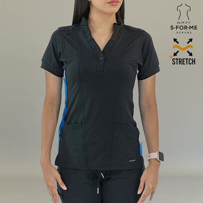 S-FORME Women's short sleeve scrub top for medical professionals