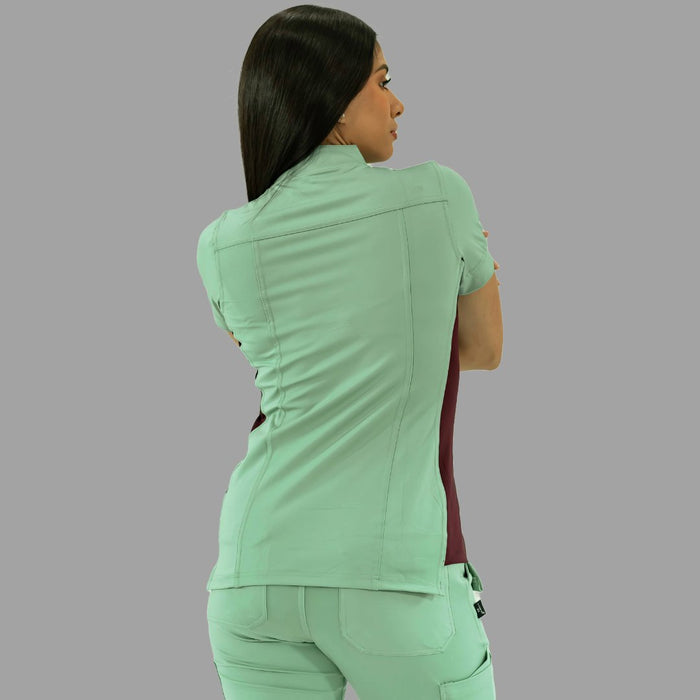 Women's Top 930 Brook Green/Maroon Super Stretch, Scrubs 930