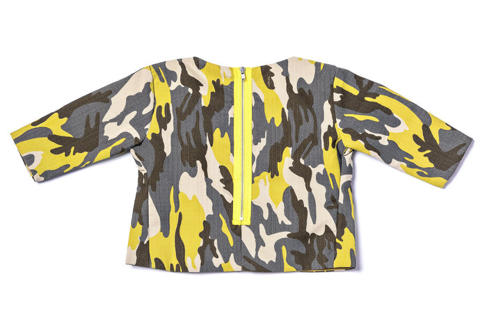 Yellow Camo Top