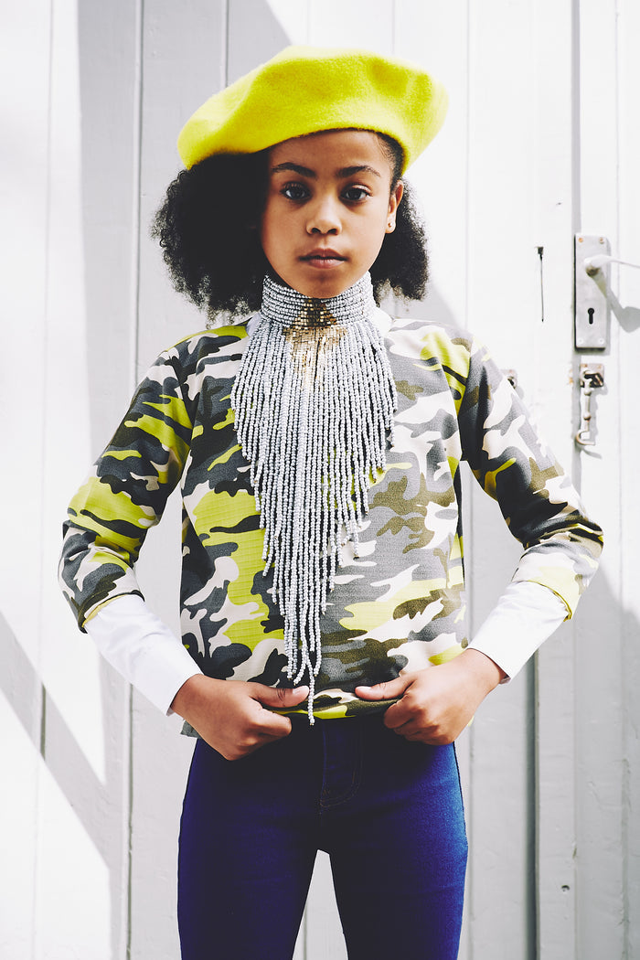 Yellow Camo Top