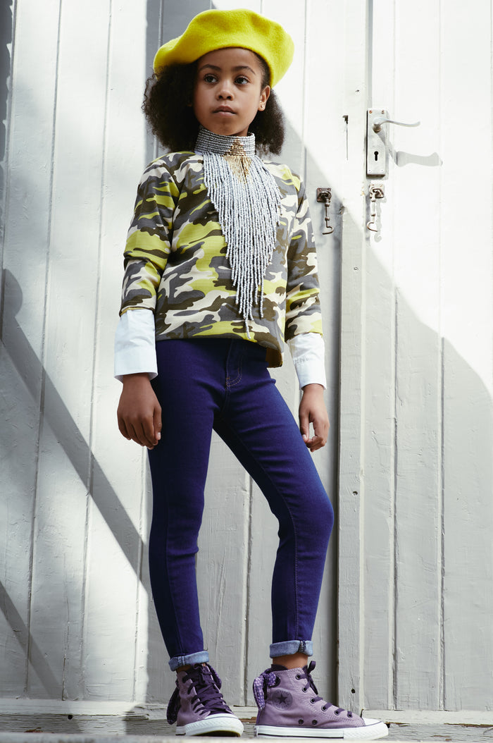 Yellow Camo Top